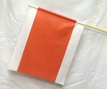 Signalfahne - Weiß /Orange/Weiß Größe ca: 45 x 55 cm-1725